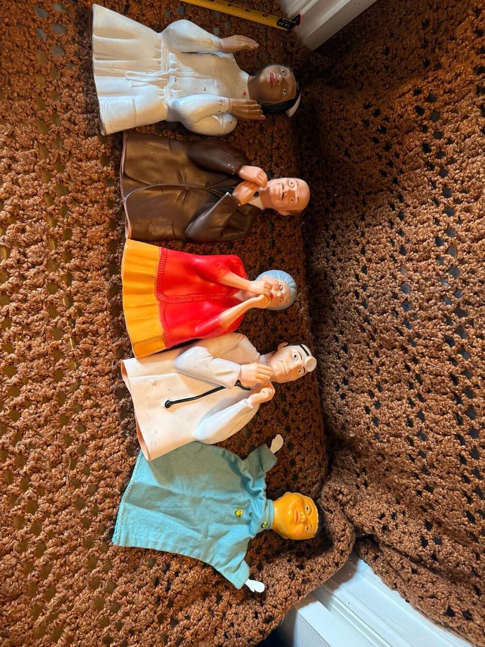 Vintage 1968 Childcraft Educational Rubber Hand Puppets Lot of 5 Community Helpe